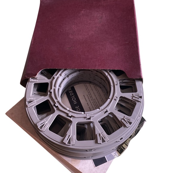 Vintage Slide Holder with Maroon Cover